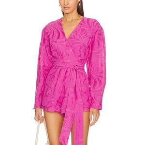 Alexis Bright Pink Fabiano Romper - XS